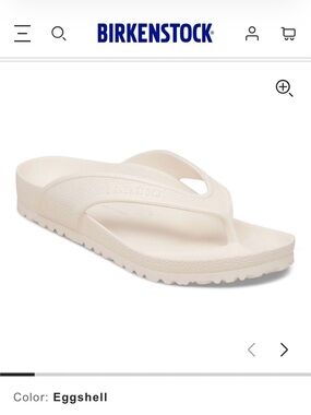 Birkenstock Recovery Thong Sandal - Honolulu EVA NWT Eggshell w-7 m-5